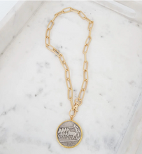 Load image into Gallery viewer, Vintage Coin on Paperclip Chain