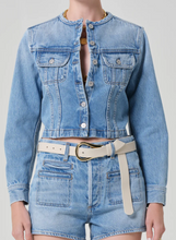 Load image into Gallery viewer, Devin Collarless Jacket in Cecil