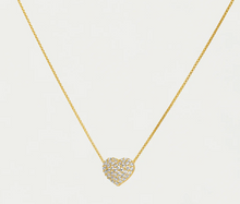 Load image into Gallery viewer, Petit Pave Heart Pendant