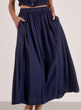 Load image into Gallery viewer, Navy Midi Skirt
