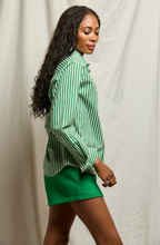 Load image into Gallery viewer, Gisele Button Up in Grass Stripe