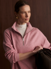 Load image into Gallery viewer, Hawley Half Zip Sweat in Rose Marl