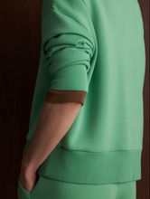 Load image into Gallery viewer, Mavis Mock Neck Sweat in Green Spruce