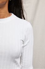 Load image into Gallery viewer, Rowe Ribbed Crew in White