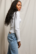 Load image into Gallery viewer, Rowe Ribbed Crew in White