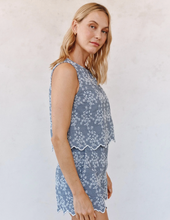 Load image into Gallery viewer, Split Back Tank in Floral Gingham