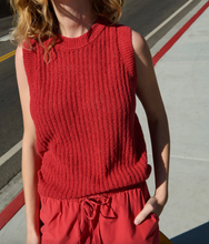 Load image into Gallery viewer, Elliana Knit Tank in Heartbeat Red