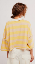 Load image into Gallery viewer, Auggie Tee in Oat Latte & Yellow Finch