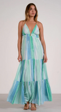 Load image into Gallery viewer, V-Neck Maxi Dress in Blue Strovia