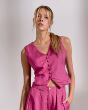Load image into Gallery viewer, Halter Vest Top in Fuchsia