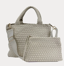 Load image into Gallery viewer, Lily Woven Neoprene Tote with Pouch