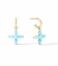 Load image into Gallery viewer, Gumdrop Cross Hoop & Charm Earrings