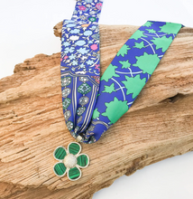 Load image into Gallery viewer, Ornate Flower on Scarf Necklace