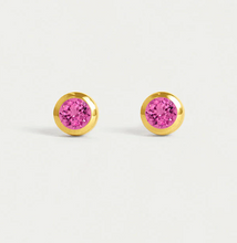 Load image into Gallery viewer, Round Birthstone Studs