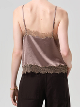 Load image into Gallery viewer, Lace Trimmed Cami in Cocoa