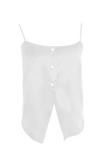 Load image into Gallery viewer, Cult Button Up Cami Top in White