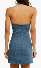 Load image into Gallery viewer, Alexa Mini Dress in Stone Wash Blue