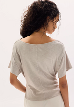 Load image into Gallery viewer, Waterfall Cowl-Neck Top in Chateau Grey