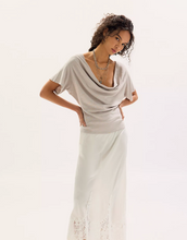Load image into Gallery viewer, Waterfall Cowl-Neck Top in Chateau Grey