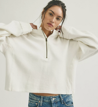 Load image into Gallery viewer, Celeste Quarterzip in Clean Ivory