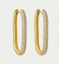 Load image into Gallery viewer, Juliette Pave Hinged Hoop