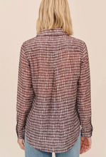 Load image into Gallery viewer, Classic Button Down in Plum Gingham