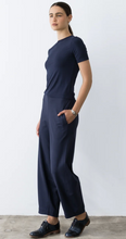 Load image into Gallery viewer, Ponte Knit Barrel Pant in Navy
