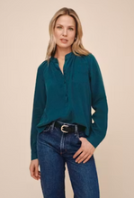 Load image into Gallery viewer, Long Sleeve Placket Pullover in Twilight Teal