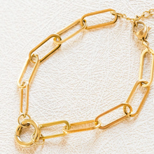 Load image into Gallery viewer, The Chunky Paperclip Chain Bracelet with Charm Keeper