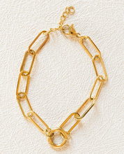 Load image into Gallery viewer, The Chunky Paperclip Chain Bracelet with Charm Keeper