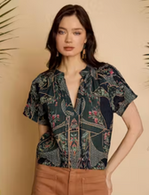 Load image into Gallery viewer, Zola Top in Patchwork Flower