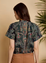 Load image into Gallery viewer, Zola Top in Patchwork Flower