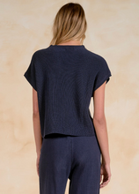 Load image into Gallery viewer, Cap Sleeve Sweater in Navy