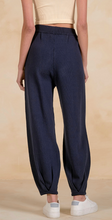 Load image into Gallery viewer, Front Pleated Sweatpants in Navy