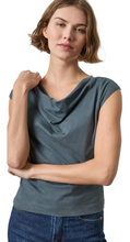 Load image into Gallery viewer, Drape Neck Wedge Top in Mineral