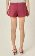 Load image into Gallery viewer, Slit Detail Skort in Burgundy