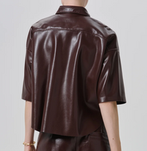Load image into Gallery viewer, Frances Cropped Cape Button Down