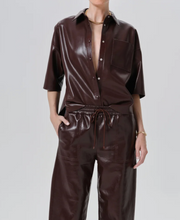 Load image into Gallery viewer, Frances Cropped Cape Button Down