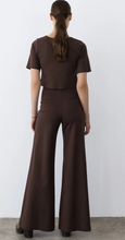 Load image into Gallery viewer, Ponte Knit Wide Leg Pant in Chocolate