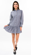 Load image into Gallery viewer, Drop Waist Striped Shift Dress