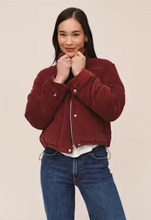 Load image into Gallery viewer, Funnel Neck Puffer Jacket in Mahogany