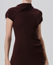 Load image into Gallery viewer, Kira Sculptural Dress in Mahogany
