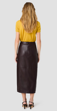 Load image into Gallery viewer, Madeline Faux Leather Skirt in Cocoa