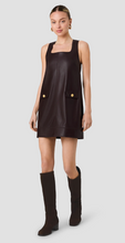 Load image into Gallery viewer, Madeline Faux Leather Dress in Cocoa