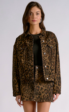 Load image into Gallery viewer, Denim Skirt in Cheetah Print