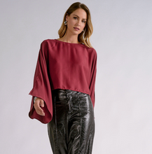Load image into Gallery viewer, Relaxed Flow Top in Burgundy