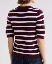 Load image into Gallery viewer, Mozart Striped Sweater in Wine