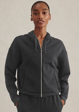 Load image into Gallery viewer, Jorgie Zip Through Hoodie in Slate Black