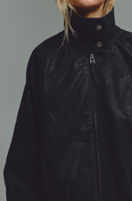 Load image into Gallery viewer, Chelsea Vegan Suede Jacket in Black