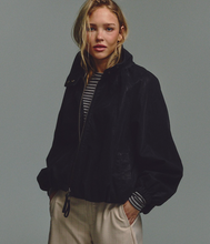 Load image into Gallery viewer, Chelsea Vegan Suede Jacket in Black